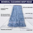 thumbnail image 3 of Innovative Haus Blue Commercial Mop Head. Looped End. Universal Headband, 3 of 12