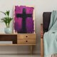 thumbnail image 5 of Qisvanset Framed Canvas Wall Art 12x16 Inch Purple Romans Minimal Bible Verse Digital Art, 5 of 5