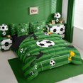 thumbnail image 2 of Erosebridal Football Sport Gamer 7-Piece Twin Bedding Sets,Soccer Ball Games Kids Bedding Comforter Set,Reversible Black, 2 of 7