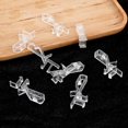 thumbnail image 3 of Hidden Channel Valance Clips - 24Pcs Clear Plastic Blind Retainer Clips for Valances, 3 of 7
