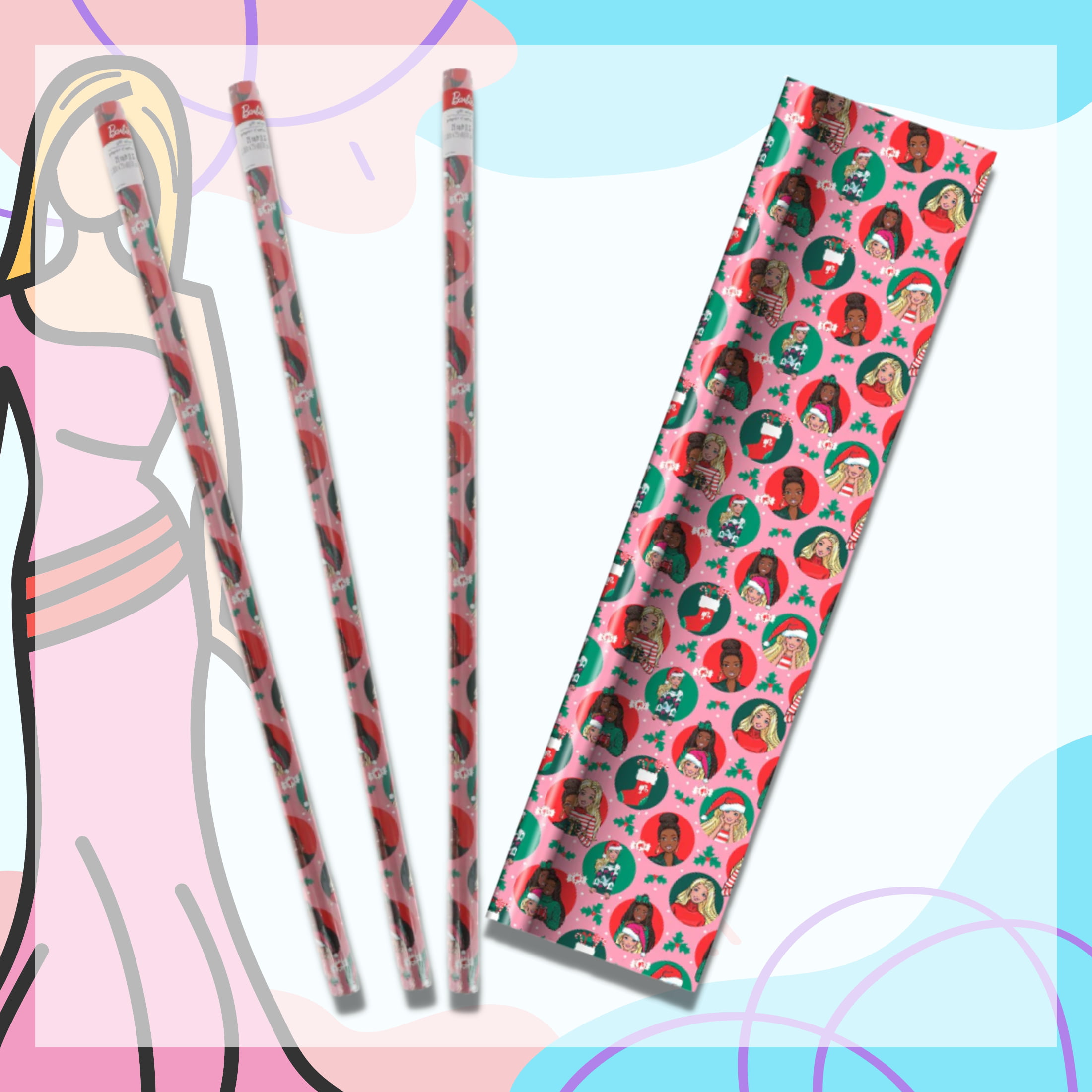 Barbie 40 sq ft Gift Wrap - Yahoo Shopping