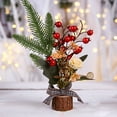 thumbnail image 6 of Jiaroswwei Holiday Fake Tree Branch Berry Flower Christmas Showcase Ornament Desktop Decor, 6 of 8