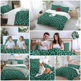 thumbnail image 6 of Green Leopard Print Bedding 3 Piece Duvet Cover Set Full Size, Farmhouse Abstract Animal Patterned Soft Microfiber Comforter Cover with Zipper Closure & Pillowcases, FadeResistant Quilt Cover, 6 of 9