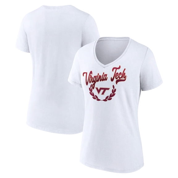 NCAA Virginia Tech Hokies Womens White Cotton Short Sleeve Tee