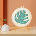 thumbnail image 4 of Abbracc 1Set DIY Plant Embroidery Stamped Beginners Leaves Pattern Soft Yarn Thread Tool B, 4 of 6