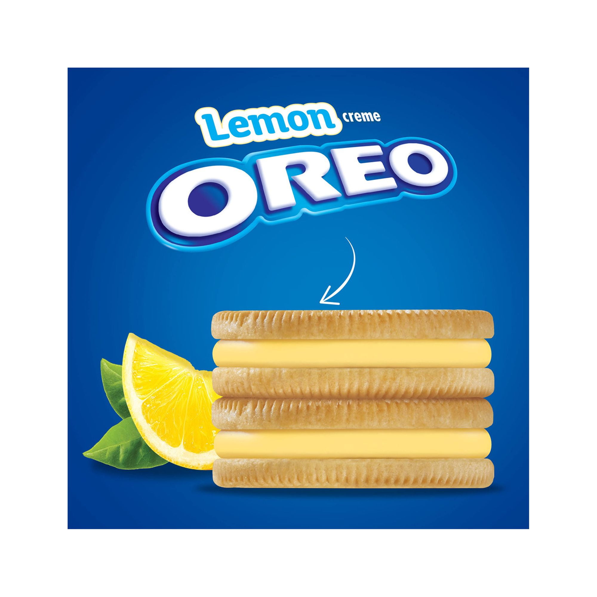 Oreo Lemon Creme Sandwich Cookies Family Size (Pack of 5)