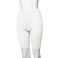 thumbnail image 5 of A2Y Women's Basic Solid Premium Cotton Mid Thigh High Rise Biker Bermuda Shorts White 4XL, 5 of 5
