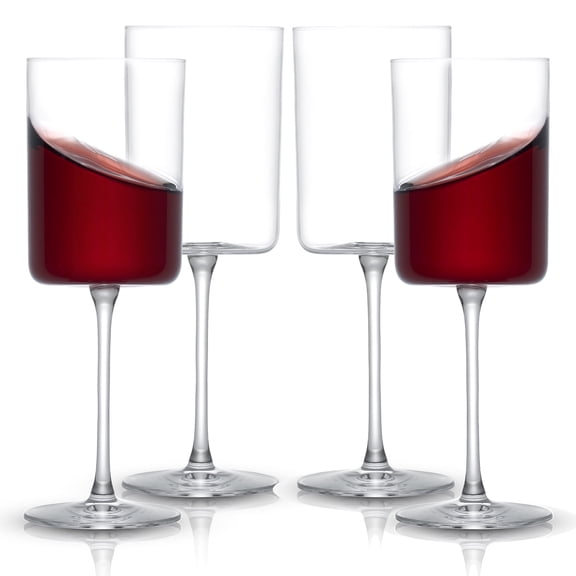 JoyJolt Claire Stemmed Red Wine Glasses Set of 4