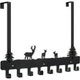 thumbnail image 1 of Elegante perchero de pared, ganchos decorativos con motivos de animales para una decoración agradable del hogar, diseño exclusivo de hierro de alta calidad para baño, entrada, dormitorio (negro, 8, 1 of 8