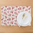 thumbnail image 6 of Home Rose Flower Pattern Placemats Set Of 6 Washable Wipeable Place Mats Place Mats For Festival, Parties, Family Dinner (12 X 18inch), 6 of 8