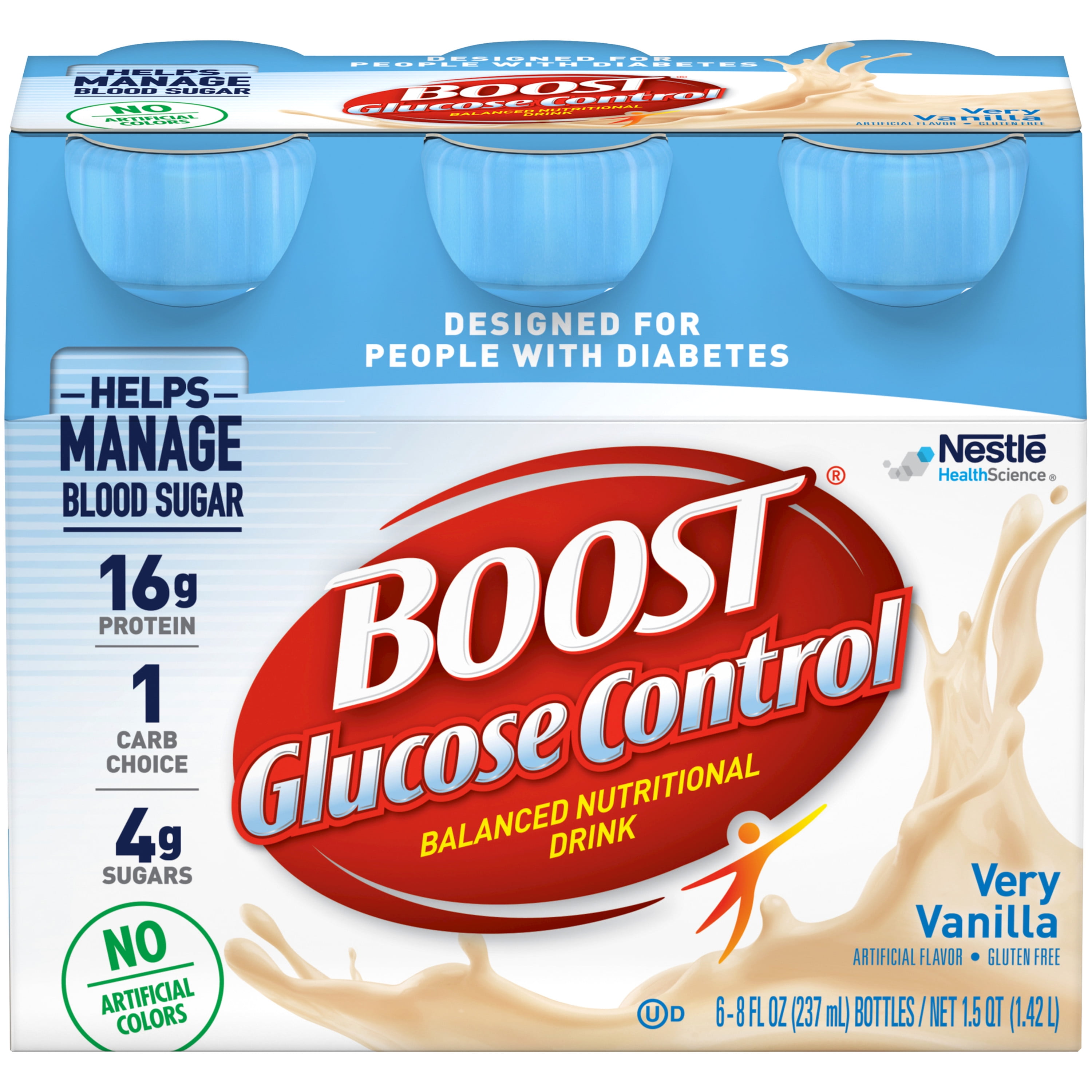 Boost Glucose Control Ready to Drink Nutritional Drink, Very Vanilla, 6