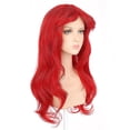 thumbnail image 3 of Onedor HairWiz Girl's Long Curly Red Synthetic Wavy Hair Mermaid Cosplay Wigs (Style 2) …, 3 of 7