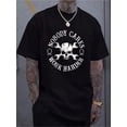 thumbnail image 2 of Fitness Men'S T-Shirt, Fitness Rebellious Drop Shoulder Print T-Shirt - "Nobody Cares, Work Harder" Unisex Short Sleeves, Spring Fitness Gift, Suitable for High-Intensity Training And Metal, 2 of 5