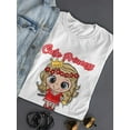 thumbnail image 3 of Cute Cartoon Princess Shaped T-Shirt Women -Image by Shutterstock, Female XX-Large, 3 of 4