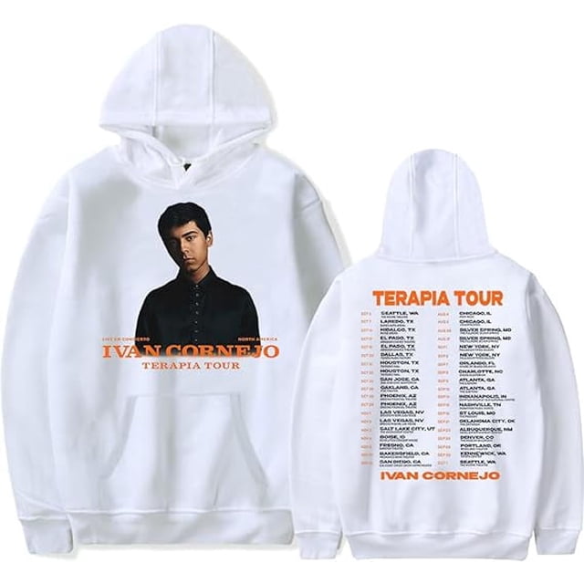 CYDZSWYXGS Ivan Cornejo Thérapia Tour Merch Printemps Automne Chandails à Capuchon Vêtements de Mode Hauts Décontractés Chandails en Molleton