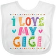 thumbnail image 3 of Inktastic I Love My Gigi for Babies Girls Baby Bib, 3 of 4