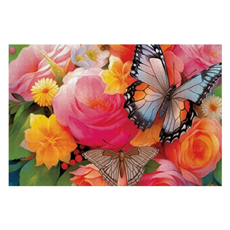 花卉20 Shiartex Flower Butterfly Plant Puzzles for Adults, Colorful