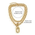 thumbnail image 2 of YYKihy Fashion Personality Aluminum Chain Multi Layer Necklace Fashion Geometric Metal Buckle Collar Ornament Female, 2 of 7