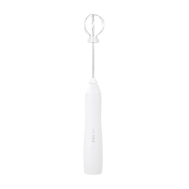 Bearachild Mezclador de leche eléctrico, espumador ajustable inalámbrico, batidor de huevos de cocina, agitador desmontable de bajo ruido con Cocina y Comedor Blanco