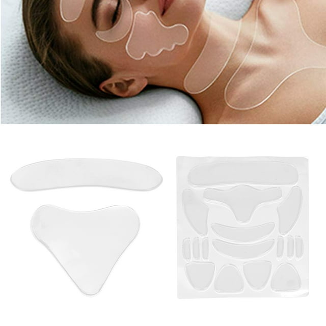 Almohadillas Antiarrugas Para El Pecho, Silicona Fáciles De Pegar Y Quitar, 18 Piezas De Parches Antiarrugas Para La Esquina De Los Ojos Para El Pecho Para La Frente