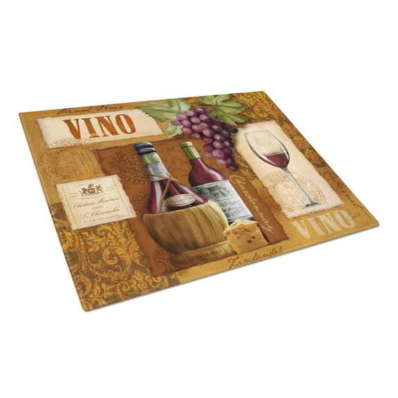 Carolines Treasures PTW2045LCB Vino Wine Glass Cutting Board Large, 12H x 16W, multicolor