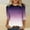 Purple, variant on Fall Saving QUINDOS Womens T Shirts 3/4 Sleeve Ladies Tops Plus Size Crew Neck Gradient Casual Regular Fit Blue Tops