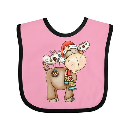

Inktastic Christmas Molly Moose Gift Baby Boy or Baby Girl Bib