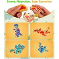thumbnail image 3 of Magnetic Wooden Dinosaur Building Blocks Toy Set - 30Pcs STEM Montessori Toy for Toddlers, Educational Fine Motor Skills Gift for Kids 3 4 5 Years Old, 3 of 7