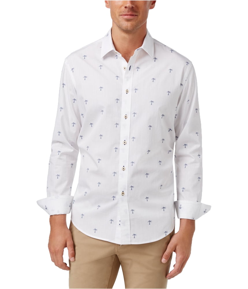 Tasso Elba Mens Embroidered Palm Tree 