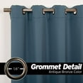 thumbnail image 2 of Best Home Fashion Blackout Curtain 2 Panels - Premium Thermal Insulated Window Treatment Blackout Drapes for Bedroom - Antique Bronze Grommet Top (Spruce, 52" W x 96" L), 2 of 3