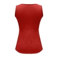 thumbnail image 6 of Women Tank Tops BWASD Slim Fit Deep V Neck Solid Color Sleeveless Camisole Sleeveless Basic Layering Shirts Going Out Top Red S-XXL, 6 of 7