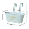 thumbnail image 6 of OIUR Over Fence Planters Metal Hanging Flower Pots Railing Fence Planters with Detachable Hooks for Garden Fence Home Balcony Terrace, 6 of 7