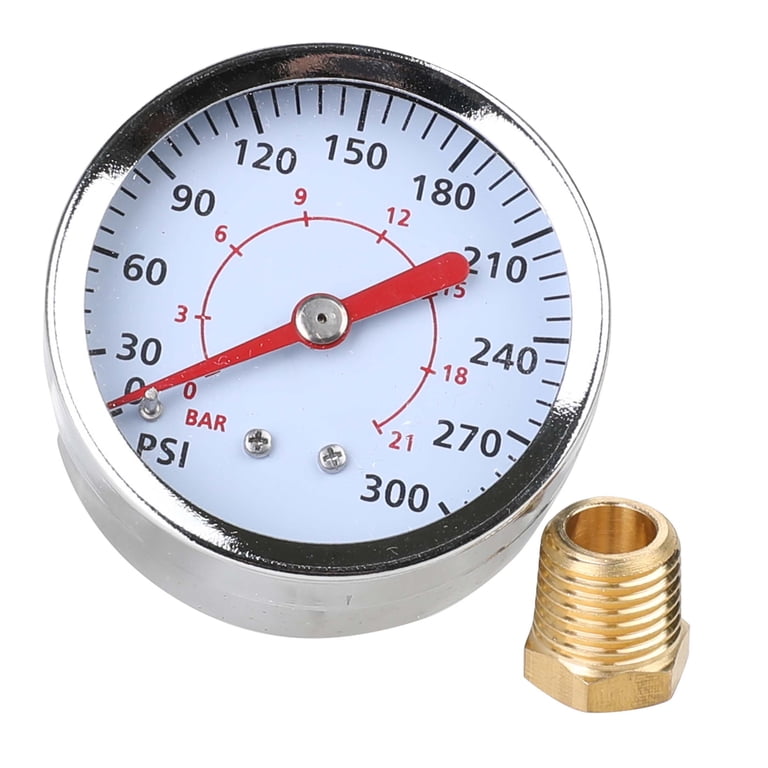 Hyper Tough 2-Inch Back-Mount Pressure Gauge, 0-300 PSI photo 3