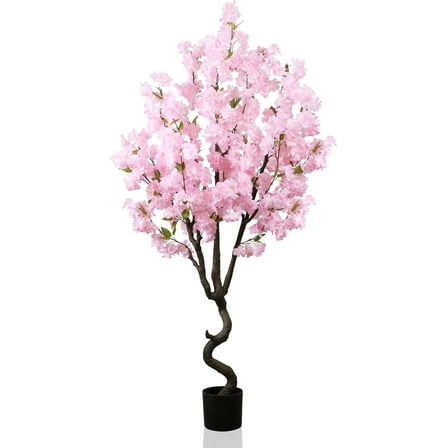 7FT Artificial Cherry Blossom Tree Beautiful Sakura Flower Tree Indoor Faux Pink Tree for Home Office Decor