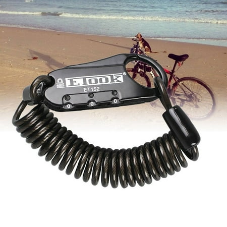 Portable Cycling Lock Bicycle Combination Lock Bike Code Lock Travel Helmet