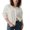 White, variant on Gupgi Women's Knit Cardigan Solid Color Crewneck Long Sleeve Button Down Sweater Soft Lightweight Ribbed Coat Tops