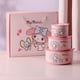 thumbnail image 1 of Sanrio Melody sealed ceramic rice box with lid, three piece set, student office worker, microwave oven, heating and preservation bowl, 1 of 5