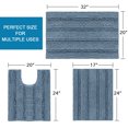thumbnail image 6 of Primebeau Chenille Bathroom Rugs Set, 3-Piece Non-Slip Absorbent Microfiber Bath Mats for Tub, Shower & Toilet, 6 of 6