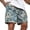 Blue, variant on Men’s Beach Shorts Summer Cotton Floral Jacquard Short Elastic Drawstring Hawaii Print Short with Pockets, Brown 3XL
