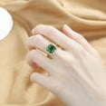 thumbnail image 3 of Womens Adjustable Open Ring Retro Geometric Square Copper Ring For Women Silver Tone Affordable Luxury Chic Up, 3 of 5