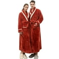 thumbnail image 4 of Robes for Men,Viikei Mens Robes,Warm Soft Plush Mens Robe with Hood,Plus Size Plus Thick Robe for Men with Side Pocket and Belt,Bathrobes for Men Gifts, 4 of 9