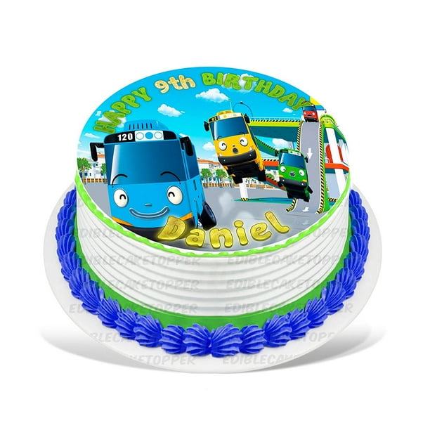 Tayo The Little Bus Edible Cake Image Topper Personalized Birthday Party 8 Inches Round Walmart Com Walmart Com