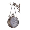 thumbnail image 4 of DENEST 7.7-Inch Retro Wall Clock Double Sided Central Station Hanging Clock Iron Decor, 4 of 10