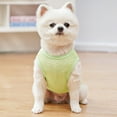 thumbnail image 5 of Puppy Embroidered Teddy Vest Summer Cute Dog Clothes Hollow Out Breathable Pomeranian Pullover Fashion Mesh Maltese T-Shirt Green 2XL, 5 of 5