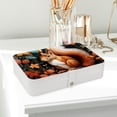 thumbnail image 6 of Squirrel PU Leather Jewelry Display Organizer Box Display Case Portable Earring Holder with Removable Compartment, 6 of 6