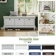 thumbnail image 6 of Harper & Bright Designs Shoe Storage Bench with Cushion, Entryway Shoe Bench with Seat and Three Drawers for Hallway Living Room, Light Gray, 6 of 14