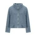 thumbnail image 4 of Veste pour Femmes, Chandail à Manches Longues Couleur Unie, Pulls pour Femmes, 4 of 6