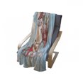 thumbnail image 4 of Letter K Soft Flannel Fleece Throw Blanket, Letter K Invertebrates Seashells Starfishes Summer Inspired Print, Cozy Plush for Indoor and Outdoor Use, 60" x 80", Dark Coral Pale Blue, by Ambesonne, 4 of 6