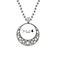 thumbnail image 1 of Lovely Face Twinkle Expression Necklaces Pendant Retro Moon Stars Jewelry, 1 of 3