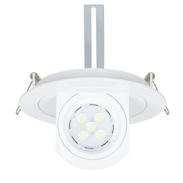 Estevez Luminario Empotrable RETRÁCTIL Circular Blanco para Techo con Portalámparas GX5.3 IP20